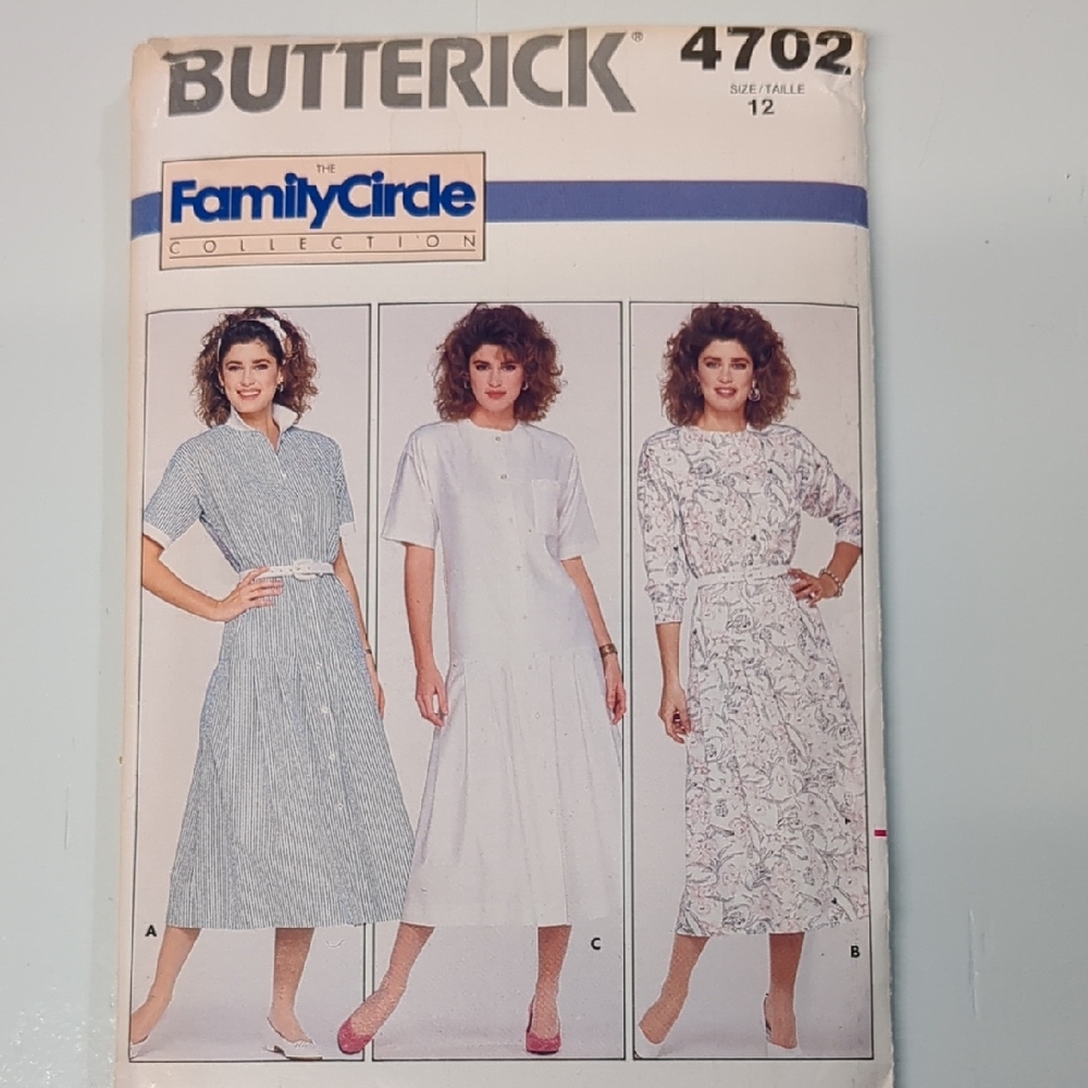 Butterick 4702 Long Sleeve Dress Uncut Pattern (12)